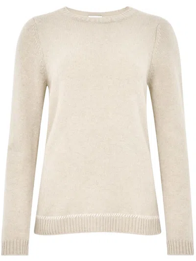 Shop Be You Crewneck Sweater In Cashmere In Beige