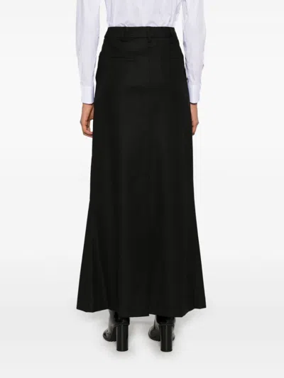 Shop Le Sully Studio Twill-weave Maxi Skirt In Black