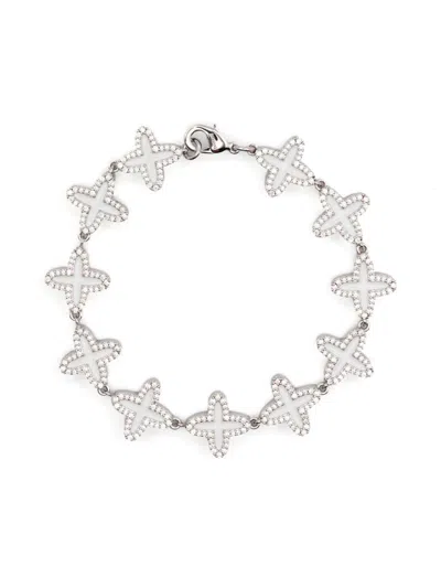 Shop Darkai Clover Bracelet In Silver