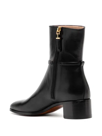 Tom Ford Whitney Leather Ankle Boots In Black