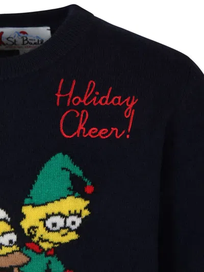 Mc2 Saint Barth X The Simpsons Sweater In Blue
