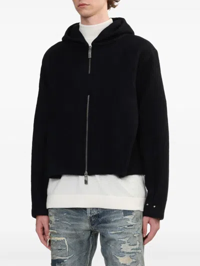 Ader Error Logo-appliqué Hoodie In Black