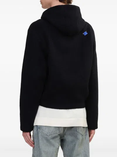 Ader Error Logo-appliqué Hoodie In Black