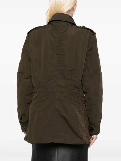 Tom Ford Drawstring Waist Military Jacket In Green