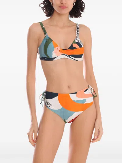 Lygia & Nanny Marcela Abstract-print Bikini Set In Orange