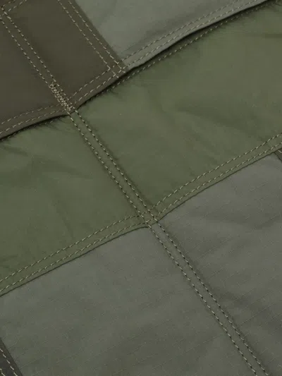 Comme Des Garçons Homme Deux X Porter Patchwork Messenger Bag In Green
