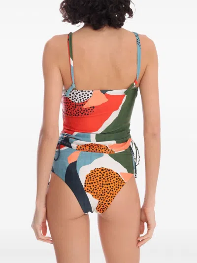 Lygia & Nanny Tankini Bruma Abstract-print Swimsuit In Blue