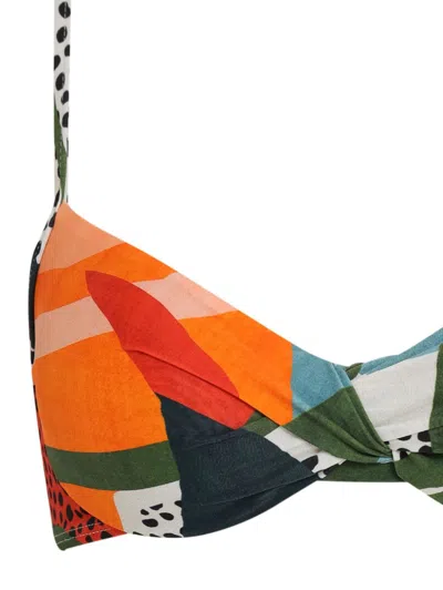 Lygia & Nanny Cassis Waikiki Abstract-print Bikini Set In Orange