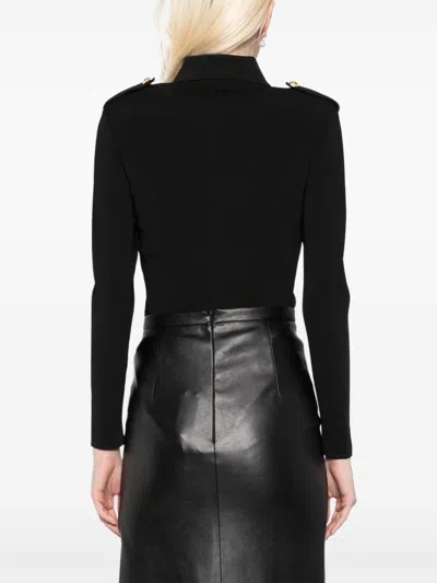 Tom Ford Ribbed-knit Bodysuit In Black