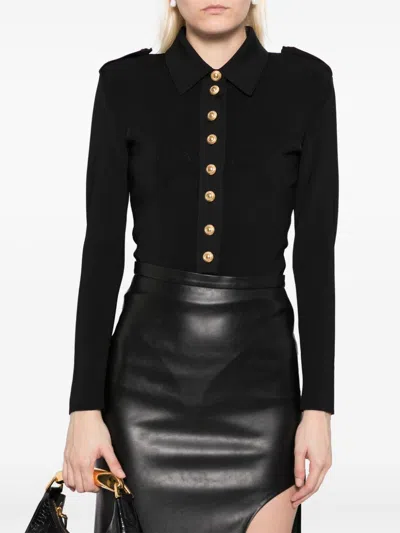 Tom Ford Ribbed-knit Bodysuit In Black