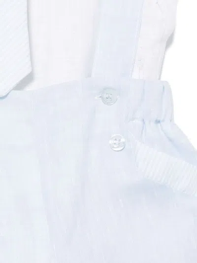 Patachou Linen Romper Set In White