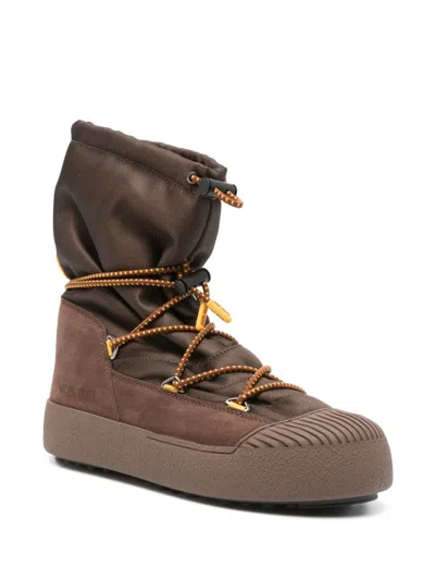 Moon Boot Brown Mtrack Polor Cordy Boots In Brown