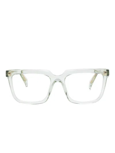 Shop Prada Square-frame Glasses In Green