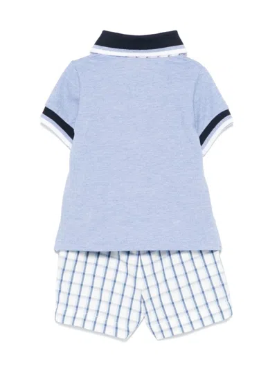 Patachou Checked Shorts Set In Blue