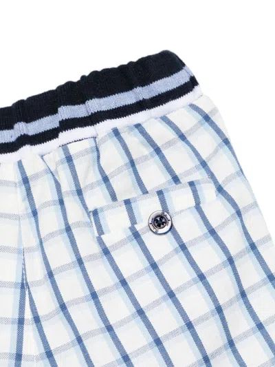 Patachou Checked Shorts Set In Blue
