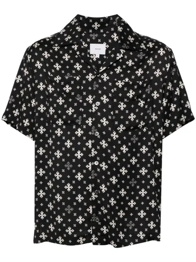 Shop Rhude Cross Bandana Shirt In Black