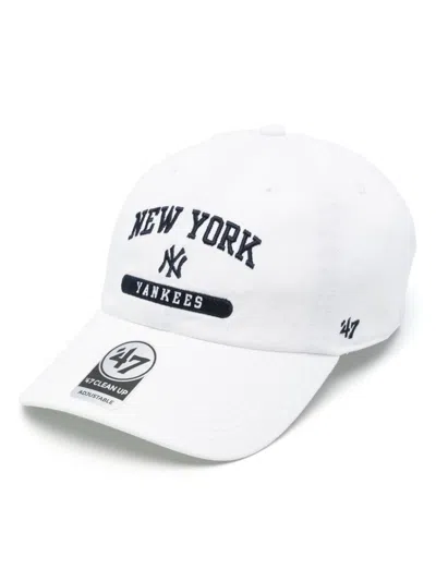 Shop Sporty And Rich X '47 And The New York Yankees Cotton Cap In White