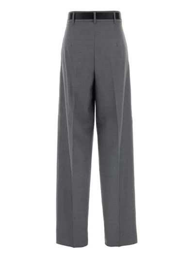 Max Mara Studio Pants Woman Grey In Gray