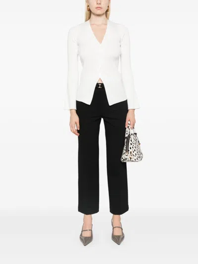 TWINSET BOW-DETAILING TROUSERS 