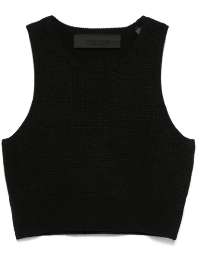 Essentials Black Rib Tank Top In Black