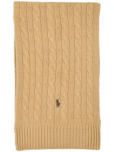 Polo Ralph Lauren Cable Scarf In Neutrals