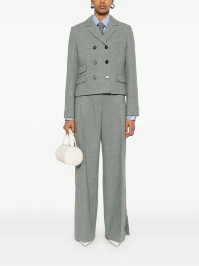 Shop The Garment Wide-leg Trousers In Grey