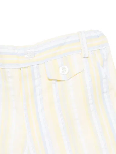 Patachou Striped Shorts Set In White