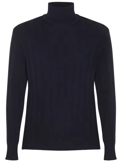 Lardini Wool And Cashmere Sweater In Blue