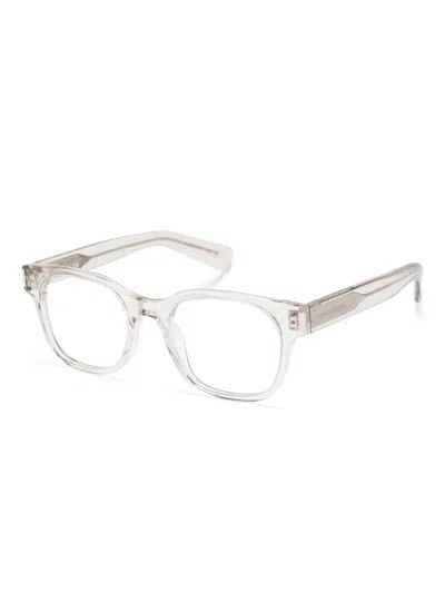 Saint Laurent Transparent Glasses In Grey