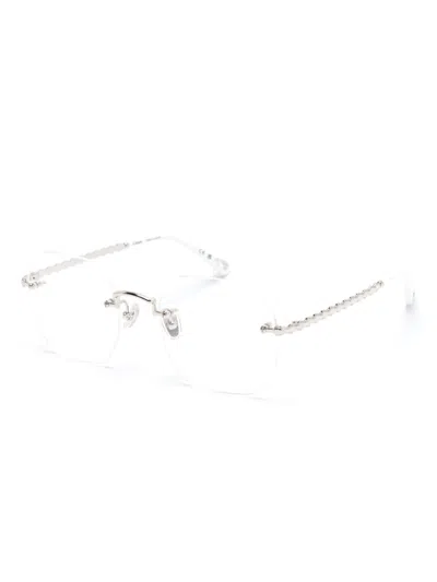 Chloé Geometric-frame Glasses In Silver
