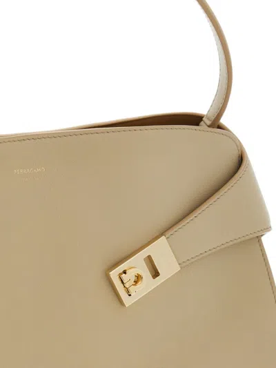 Ferragamo Medium Hug Soft Shoulder Bag In Neutrals