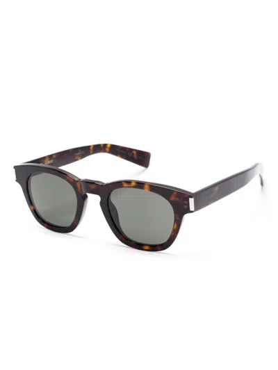 Saint Laurent Square-frame Sunglasses In Brown