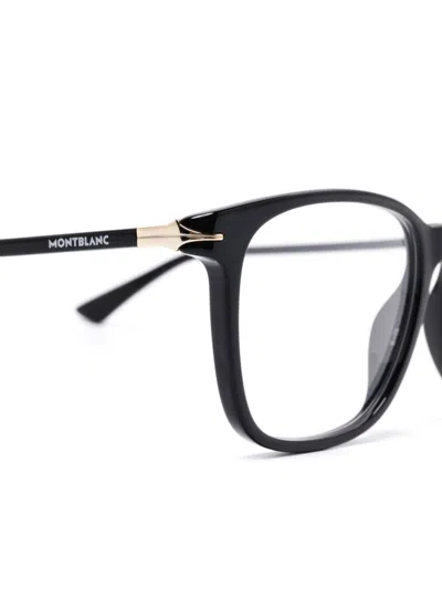 Shop Montblanc Square-frame Glasses In Black