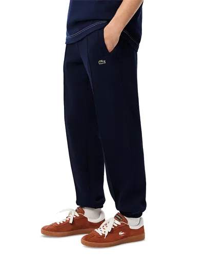 Shop Lacoste Adjustable Jogger Pants In Navy