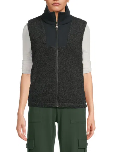 Andrew Marc Women's Sherpa Vest In Kale