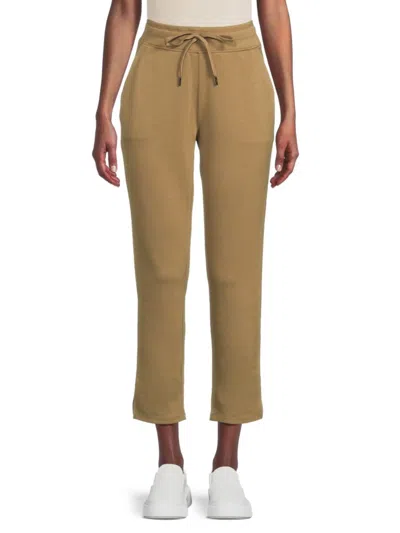 Andrew Marc Women's Drawstring Cropped Pants In Mushroom