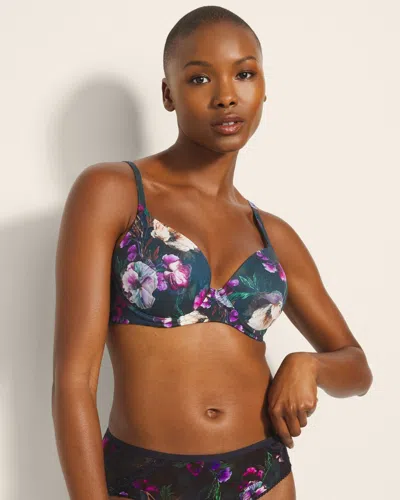 Soma Embraceable Perfect Coverage T-shirt Bra In Navy Blue Size 32c |  In Fleur Ever Mini Navy