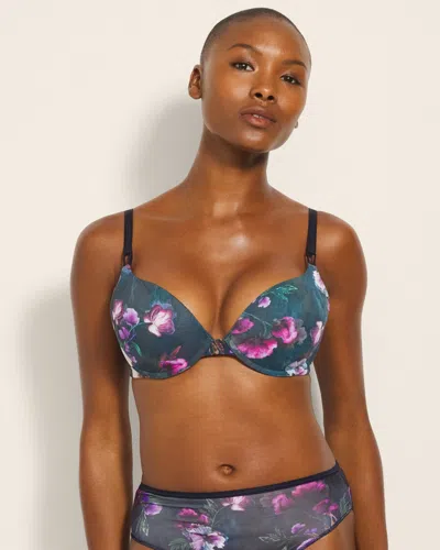 Soma Embraceable Push-up Plunge Bra In Navy Blue Size 36c |  In Fleur Ever Mini Navy