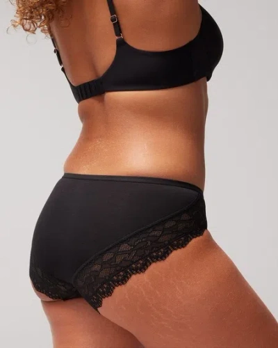 Soma Women's Embraceable Hipster Panty With Lace In Navy Blue Size Small |  In Fleur Ever Mini Navy