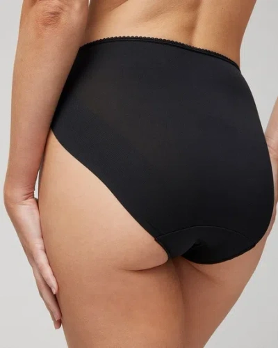 Soma Women's No Show High-leg Panty With Lace In Ivory Size Xs |  Vanishing Edge Panties In Animal Aura M White Smoke