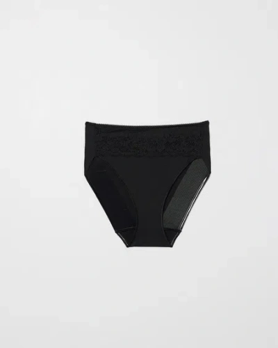 Soma Women's No Show High-leg Panty With Lace In Ivory Size Xs |  Vanishing Edge Panties In Animal Aura M White Smoke