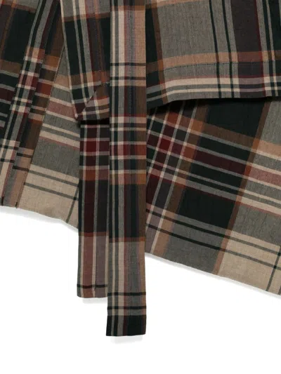 Jan-jan Van Essche Madras-check Scarf In Grün