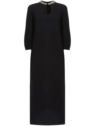 Dice Kayek Cut-out Detailing Midi Dress In Schwarz