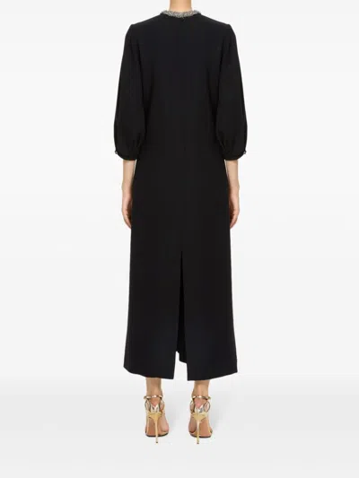 Dice Kayek Cut-out Detailing Midi Dress In Schwarz