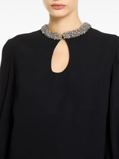 Dice Kayek Cut-out Detailing Midi Dress In Schwarz