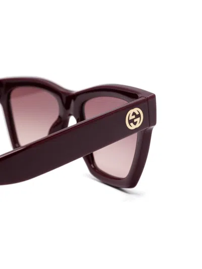 Gucci Square-frame Sunglasses In Rot