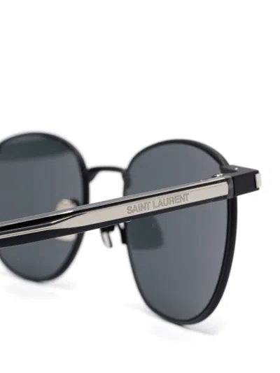Saint Laurent Round-frame Sunglasses In Grau
