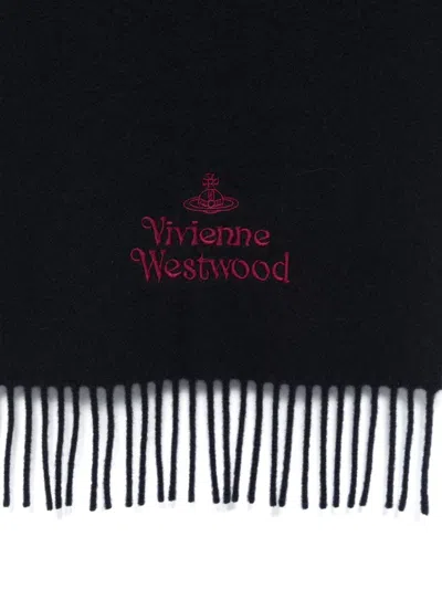 Vivienne Westwood Embroidered Scarf In Blau