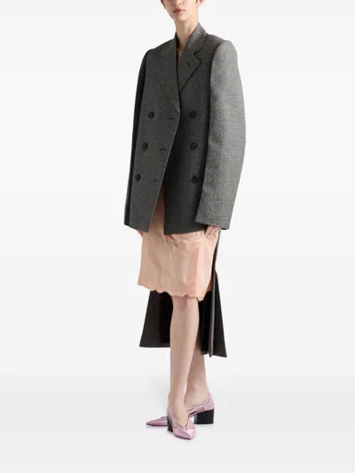Prada Rock Aus Bestickter Habutai-seide In Rosa