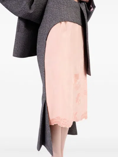Prada Rock Aus Bestickter Habutai-seide In Rosa